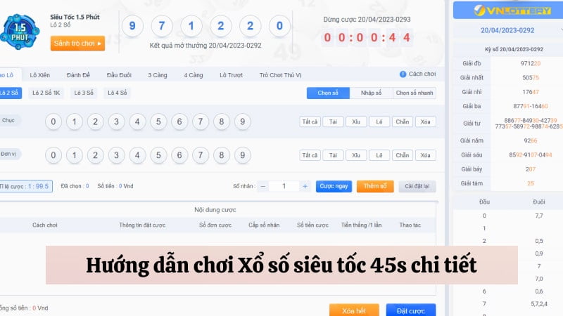 Hướng dẫn chơi xổ số siêu tốc 45s - 1